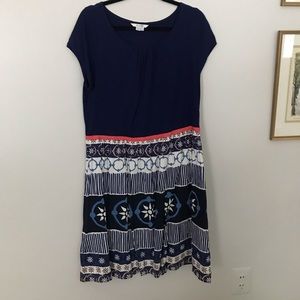 Boden Navy/Orange Dress US 12LONG